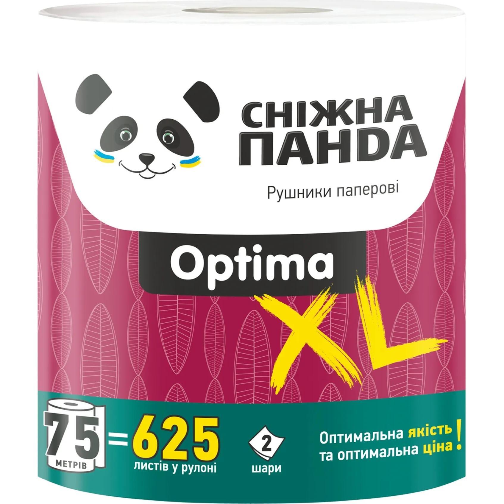 Полотенца бумажные Снежная Панда Optima XL Roll 2-слойные 1 шт фото 1