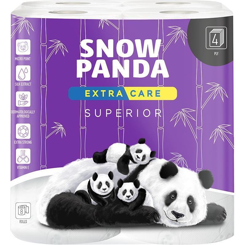 Туалетная бумага Снежная Панда Extra Care Superior 8 шт фото 1