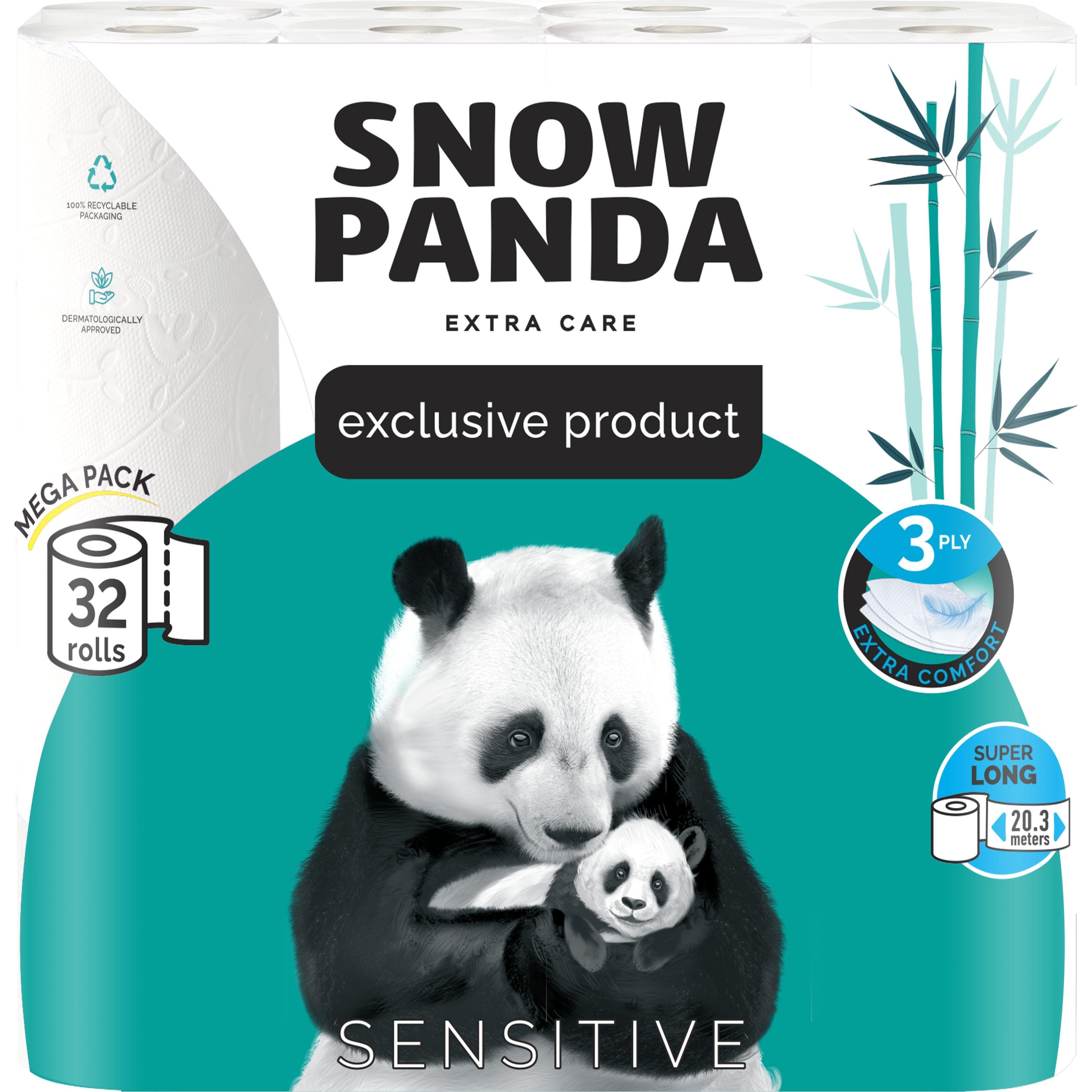 Туалетная бумага Снежная Панда Extra Care Sensitive 32 шт фото 1