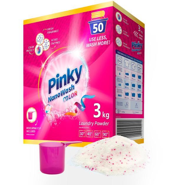 Стиральный порошок Pinky NanoWash для цветных тканей 3 кг фото 1