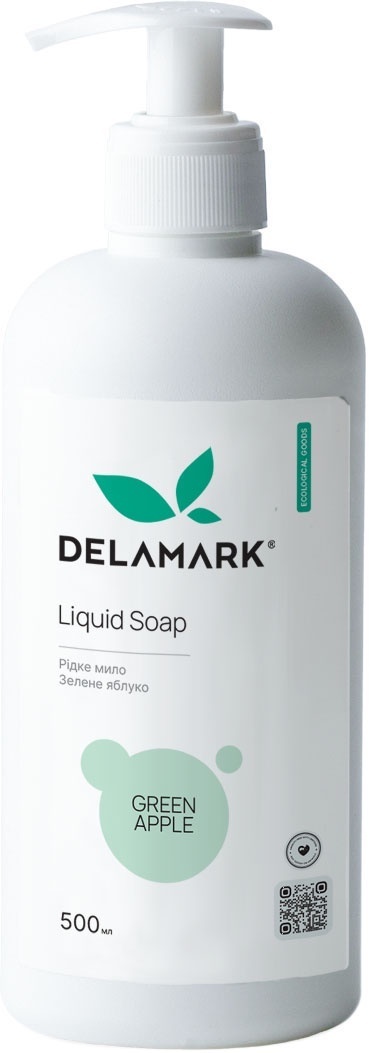 Жидкое мыло DeLaMark Зеленое яблоко 500 мл (4820152330833) фото 1