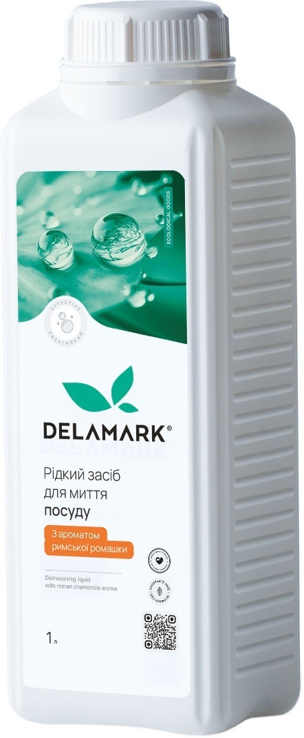 Средство для мытья посуды DeLaMark с эфирным маслом римской ромашки 1 л фото 1