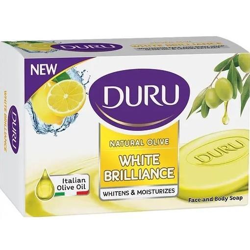 Мыло Duru Natural Olive White Brilliant с экстрактом папайи и лимона 90 г фото 1