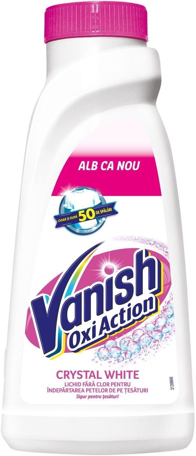 Пятновыводитель для белых тканей Vanish Oxi Action Кристальная белизна 450 м фото 1