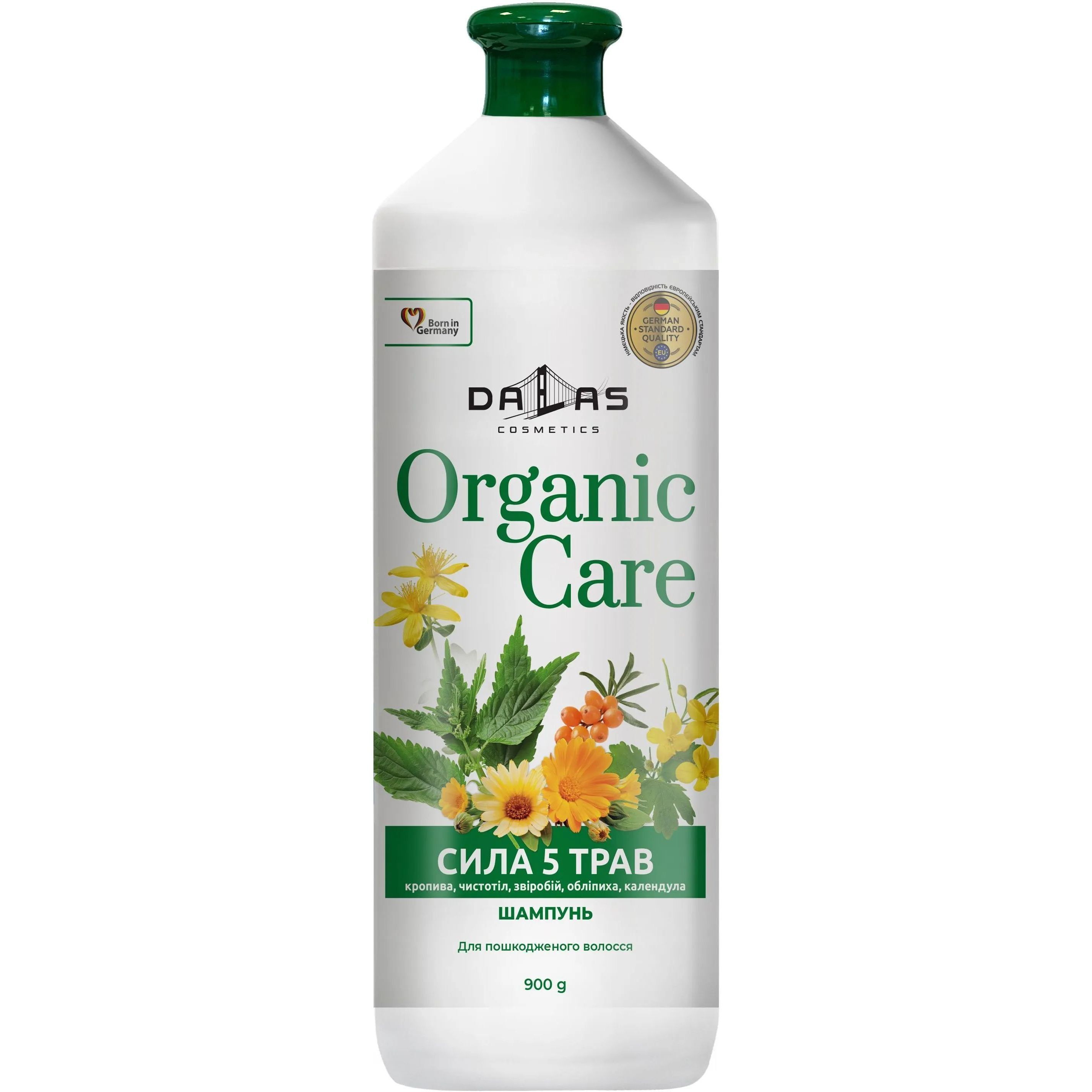 Шампунь для волосся Dalas Organic Care Сила 5 трав 900 г фото1