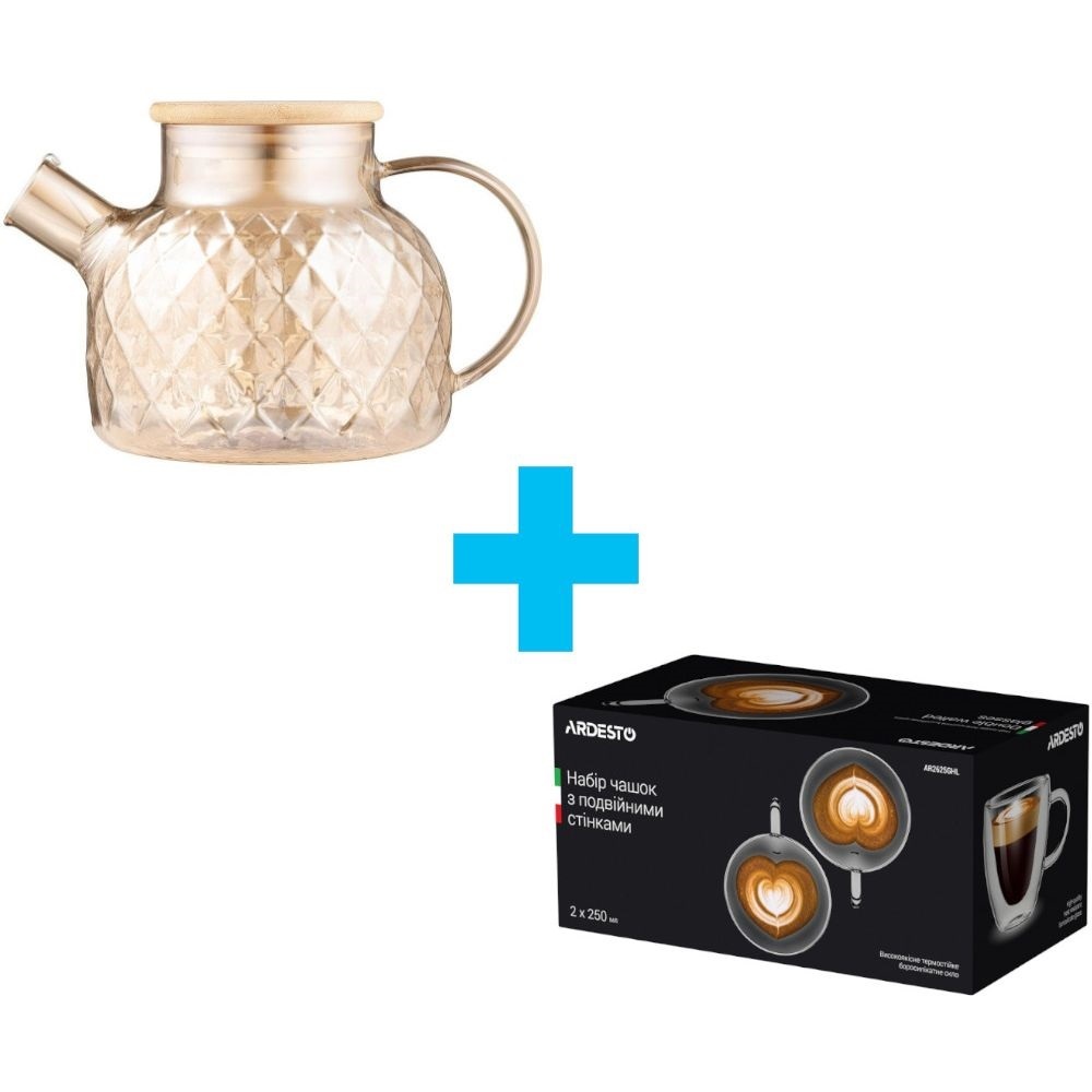 Заварник ARDESTO Golden Moon Diamond 1000мл, золотистий (AR3010BBH)фото2