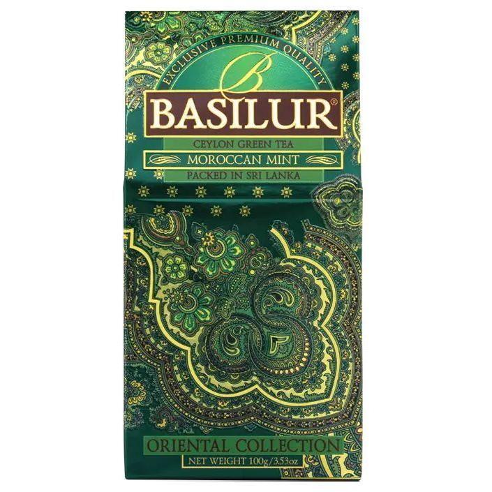 Чай зелёный Basilur Марокканская мята цейлон карт 100 г фото 1