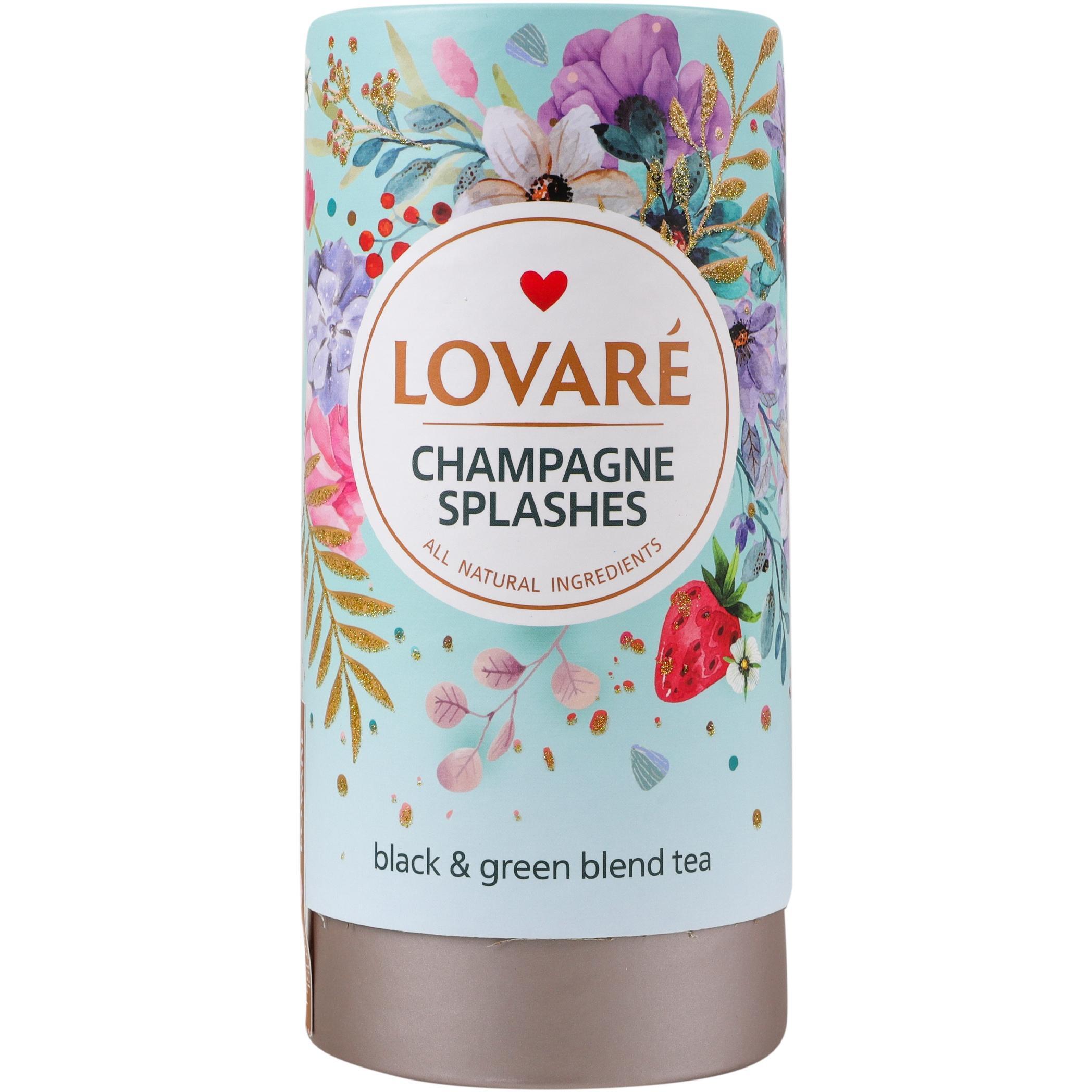 Чай черный и зеленый Lovare Champagne Splashes 80 г фото 1