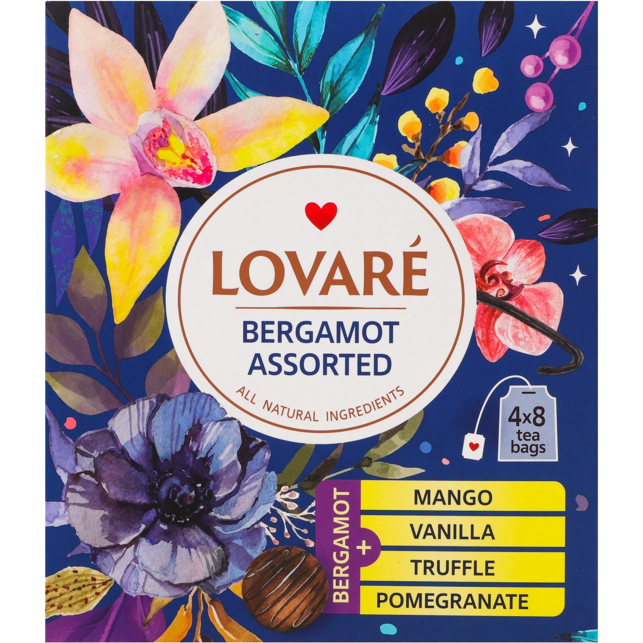 Чай чёрный Lovare Bergamot Assorted 4 вида 32 шт фото 1