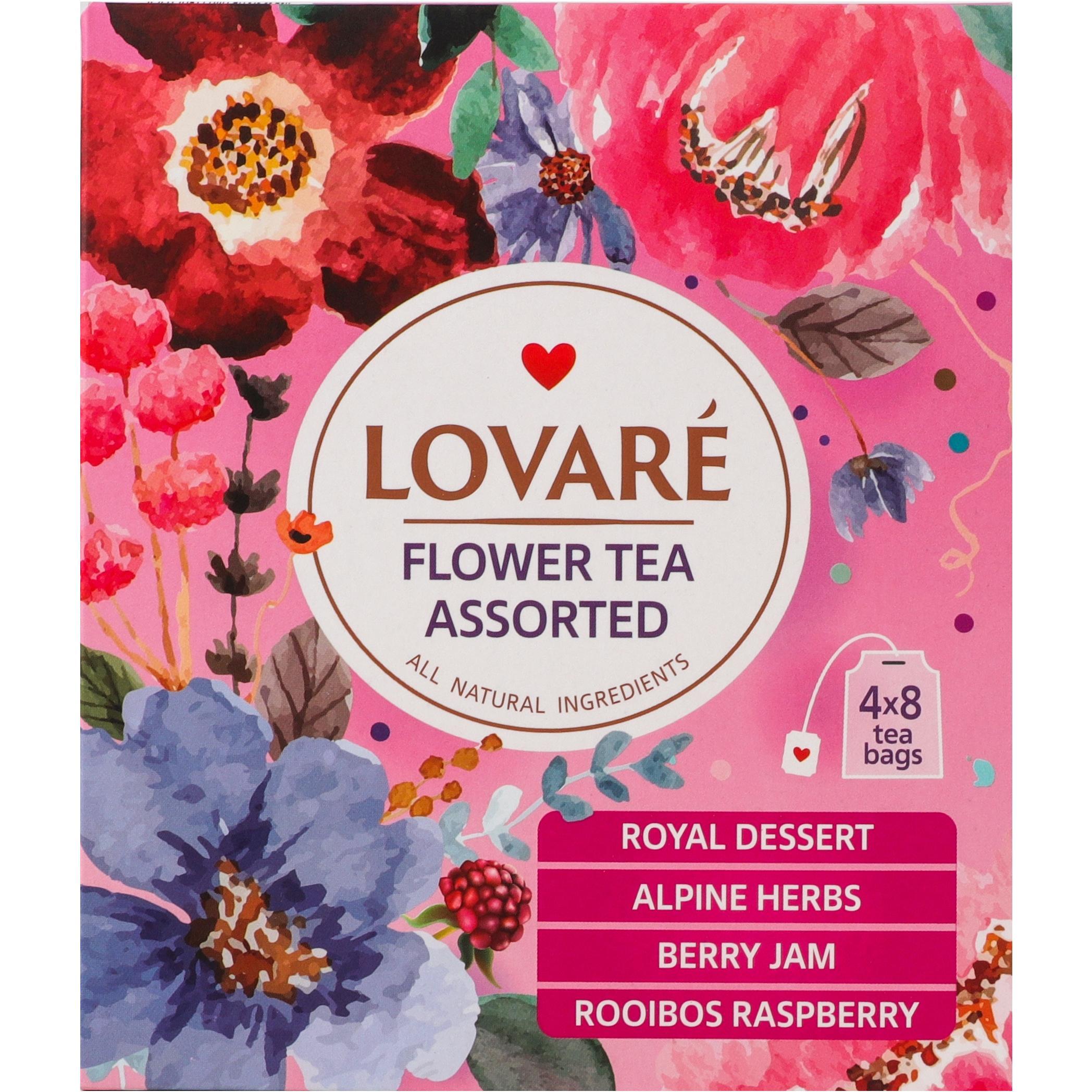 Чай Lovare Flower tea Assorted 4 вида 32 шт фото 1