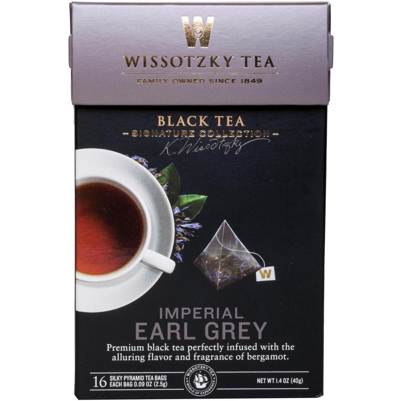Чай чёрный Wissotzky Tea Imperial Earl Grey с ароматом бергамота 16 шт фото 1