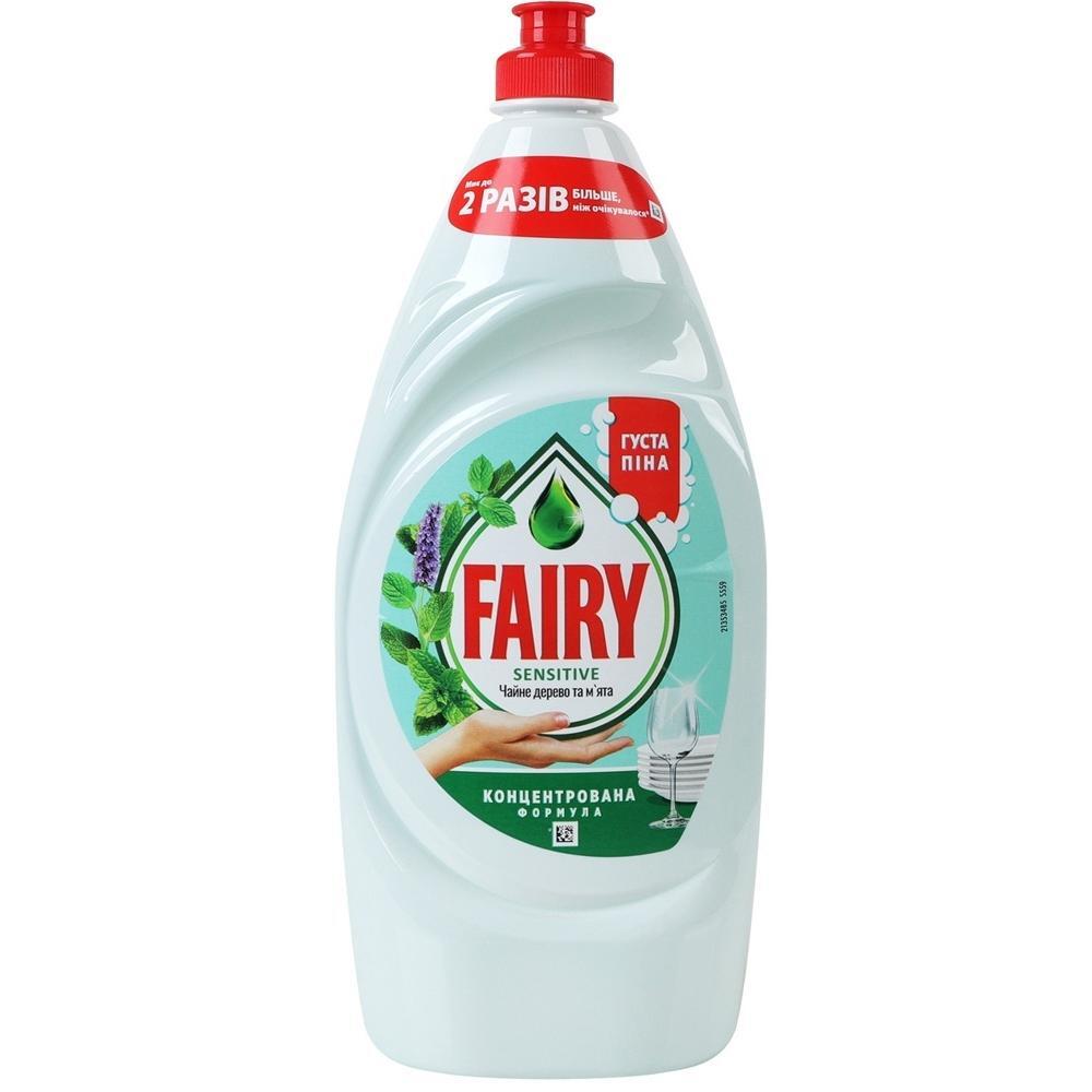 Засіб для миття посуду Fairy Sensitive Чайне дерево та м'ята 900 млфото