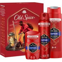 Набір Old Spice Аерозольний дезодорант Captain 150 мл + Твердий дезодорант 50 мл + Гель для душу 2 в 1 250 мл