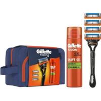 Набір Gillette Fusion 5 Бритва з 4 змінними касетами + Гель для гоління Для чутливої шкіри 200 мл