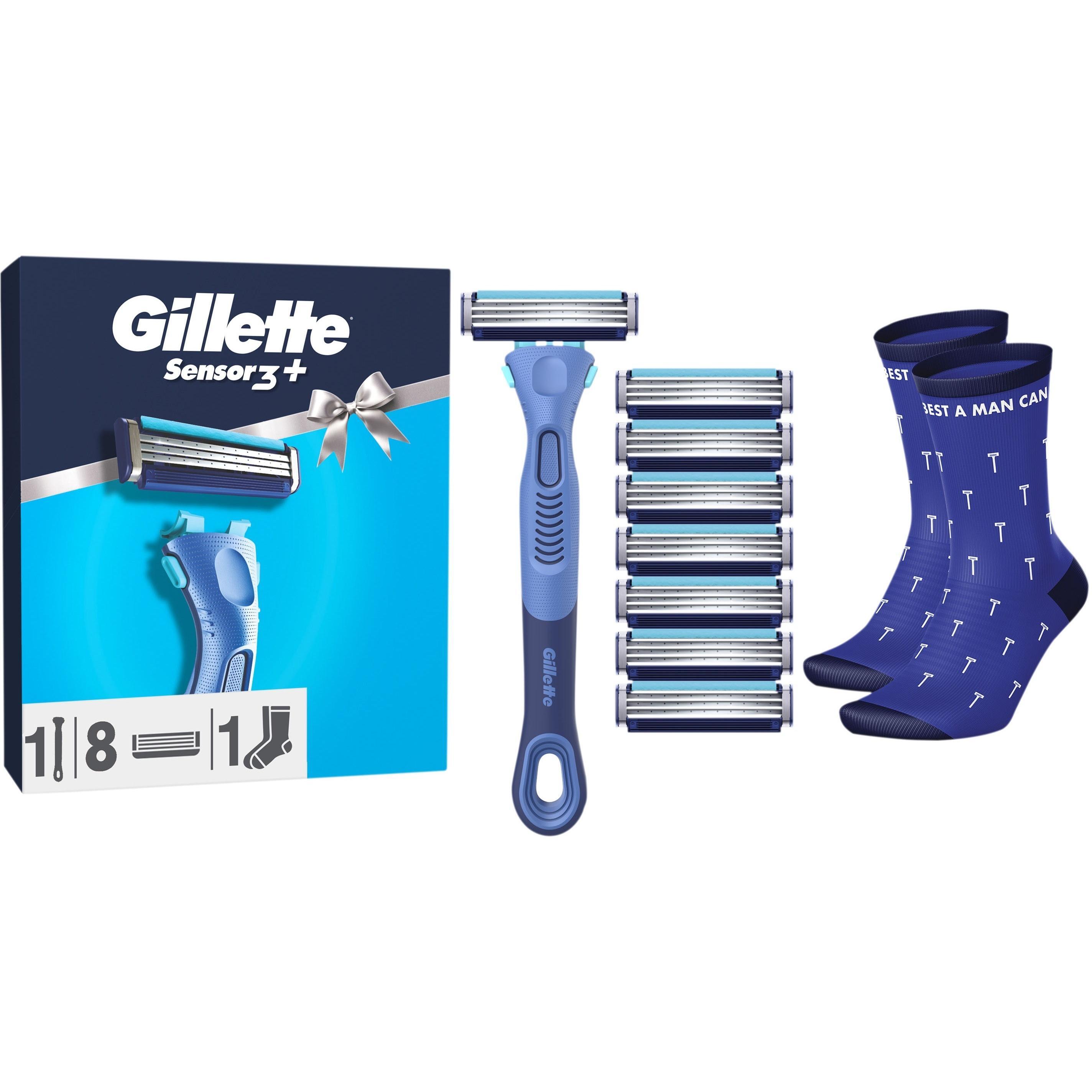 Набор Gillette Sensor 3 Plus Comfort Бритва с 8 сменными кассетами фото 1