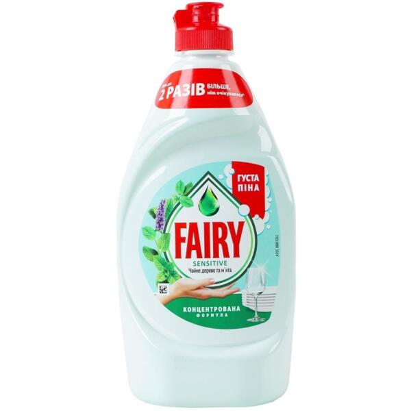 

Средство для мытья посуды Fairy Sensitive Чайное дерево и мята 450 мл