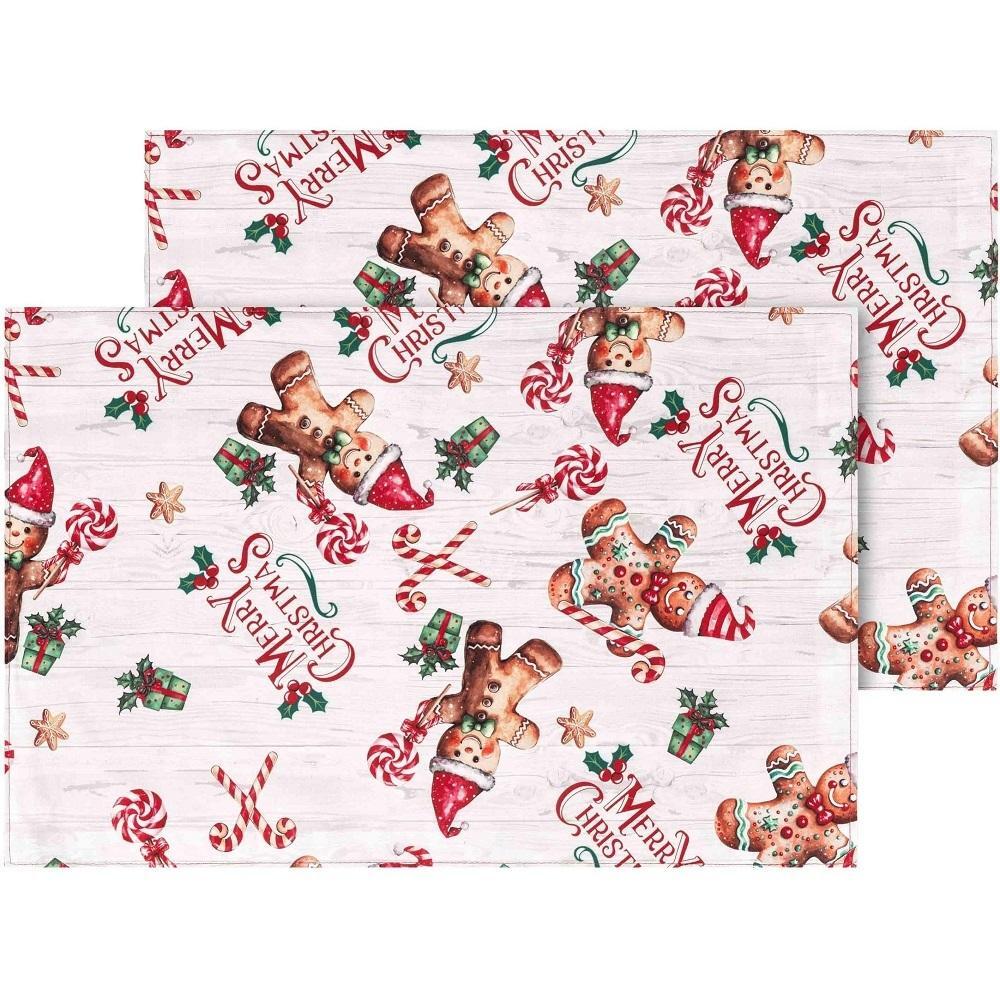 Набір серветок ARDESTO Christmas Gingerbread 30х45см, 2шт, червоний (ART15HG)фото1