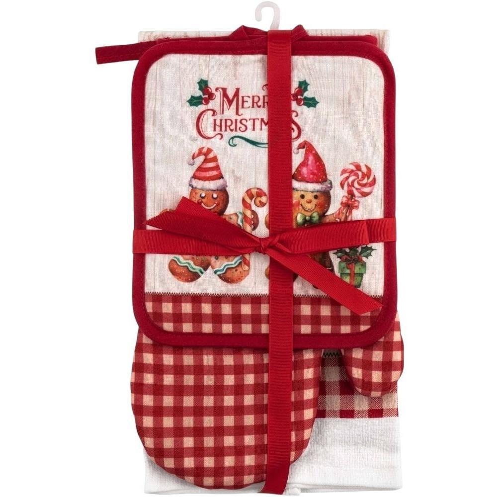 Подарунковий набір для кухні ARDESTO Christmas Gingerbread, 3шт (ART14HGR)фото1