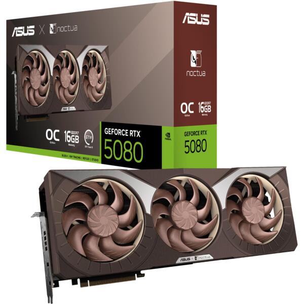 Видеокарта ASUS GeForce RTX 5080 16GB GDDR7 Noctua OC Edition (90YV0M32-M0NA00)