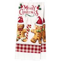 Набор полотенец для кухни Ardesto Christmas Gingerbread 38х63см, 2шт, красный (ART3863HG)