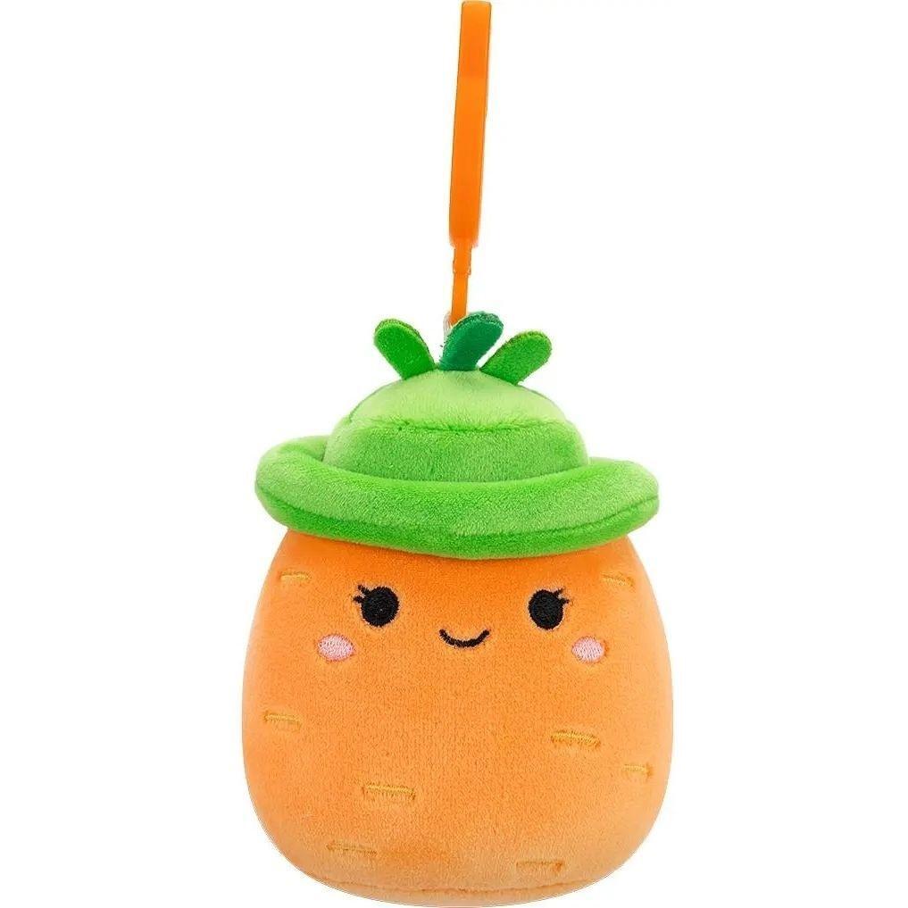 М'яка іграшка на кліпсі Squishmallows - Морквина Кароліна (9 см), (SQCP00462)фото1