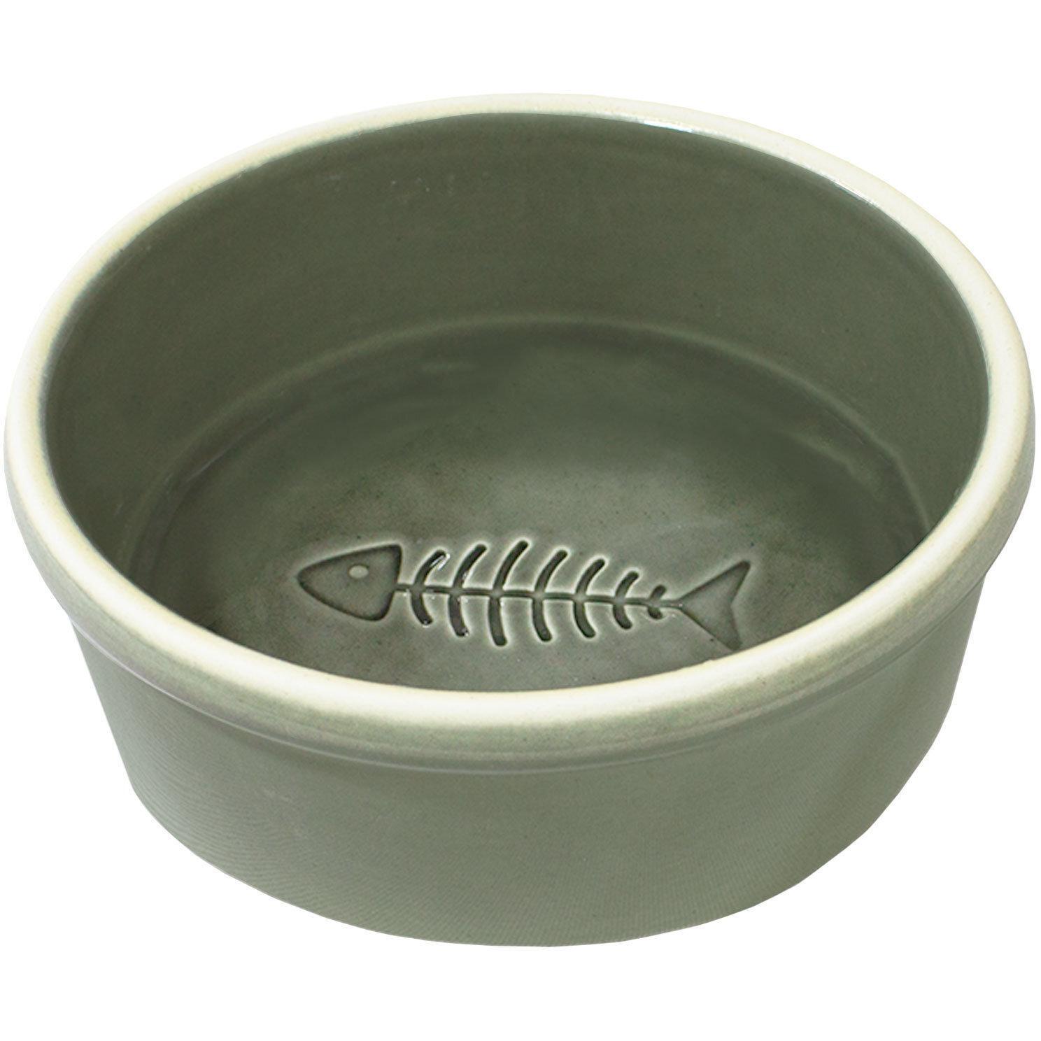 Миска для собак и котов Lucky Pet керамическая оливковая 250 мл фото 1