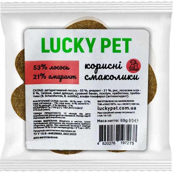 

Лакомство для собак и котов Lucky Pet Лосось-амарант 3 шт