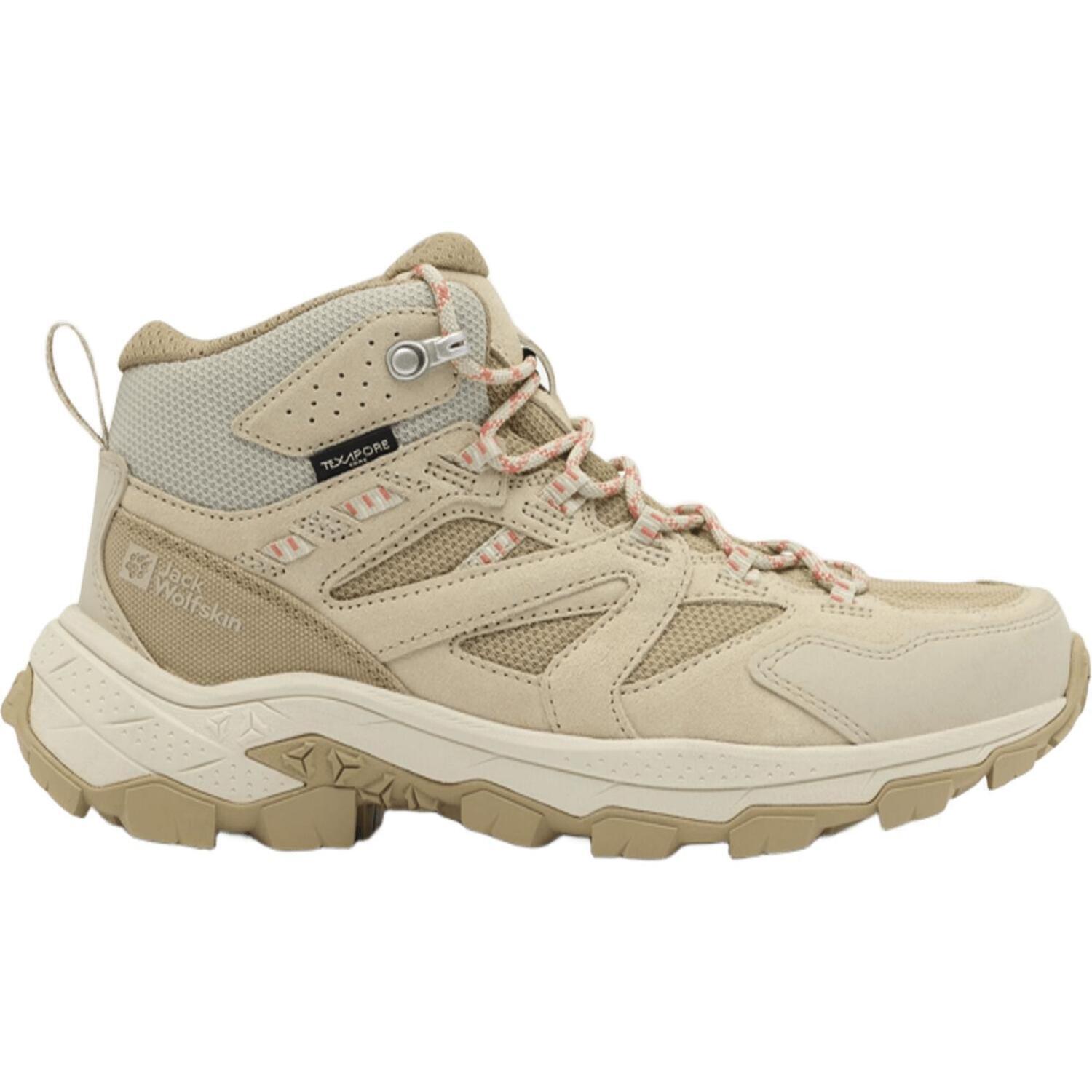 Ботинки женские Jack Wolfskin Vojo Tour Texapore Mid W A62071-A0029 37 бежевые