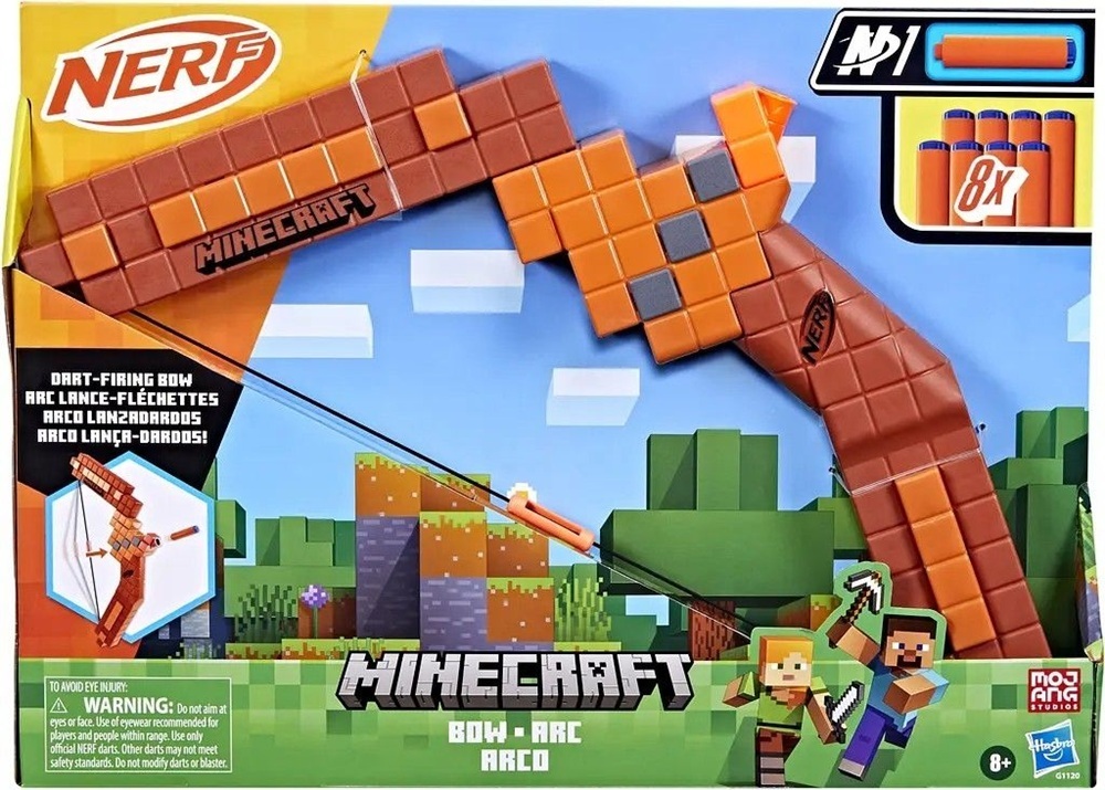 Бластер игрушечный "Лук" Nerf серии "Майнкрафт" (G1120) фото1