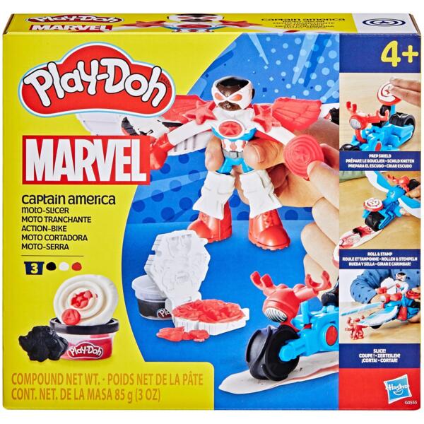 

Набор для творчества Hasbro с массой для лепки "Капитан Америка с мотоциклом" (G0555)