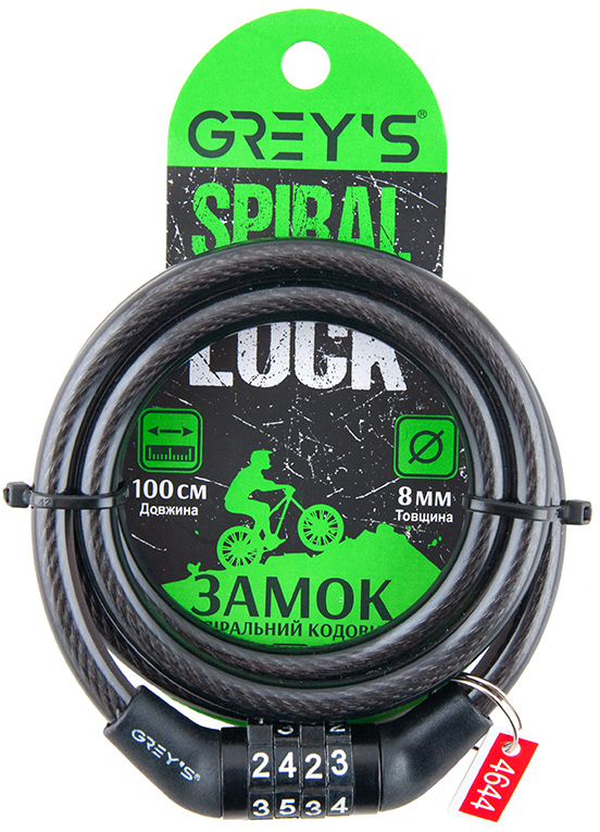 Велозамок Grey's (8x1000мм) GR30810фото1