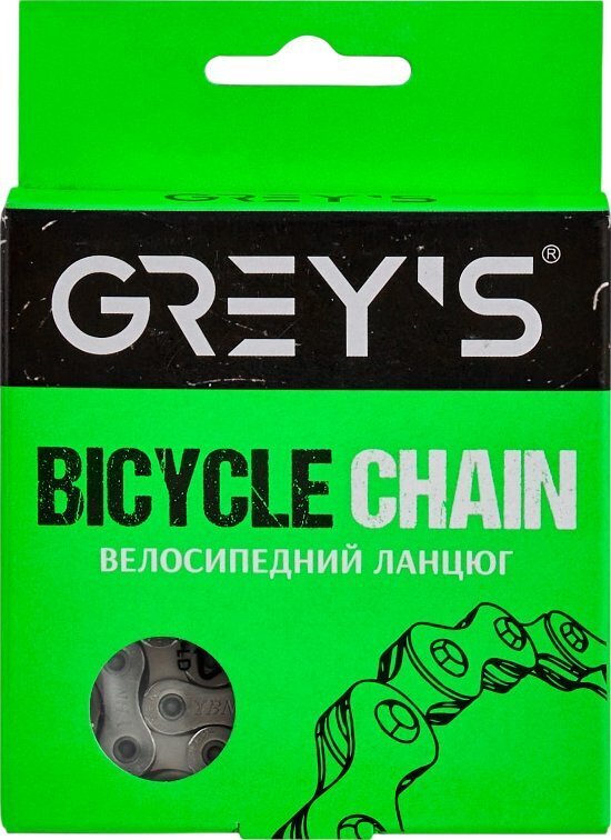 Цепь Grey's S10, 10 speed, Silver/Silver (116 звеньев) GR24210 фото1