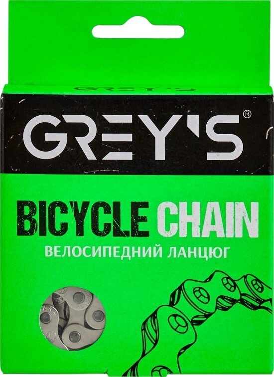 Цепь Grey's S410, 1 speed, NP Silver (112 звеньев) GR24010 фото1