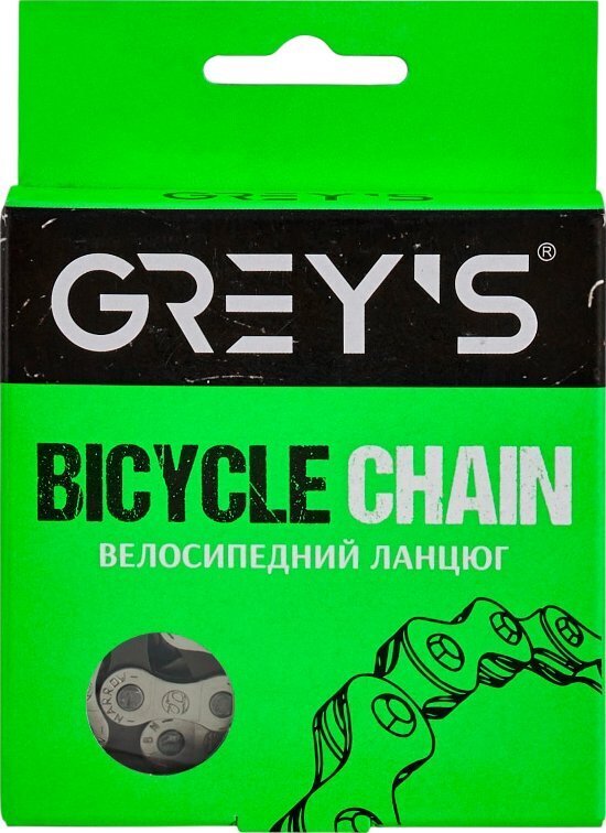 Цепь Grey's S50, 6-7 speed, Half Silver (116 звеньев) GR24216 фото1