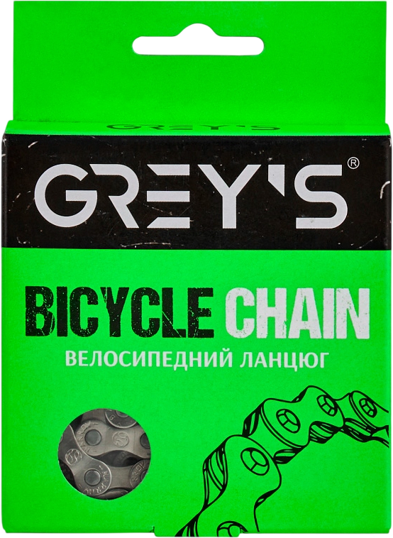 Цепь Grey's S52, 7-8 speed, NP Silver (116 звеньев) GR24227 фото1