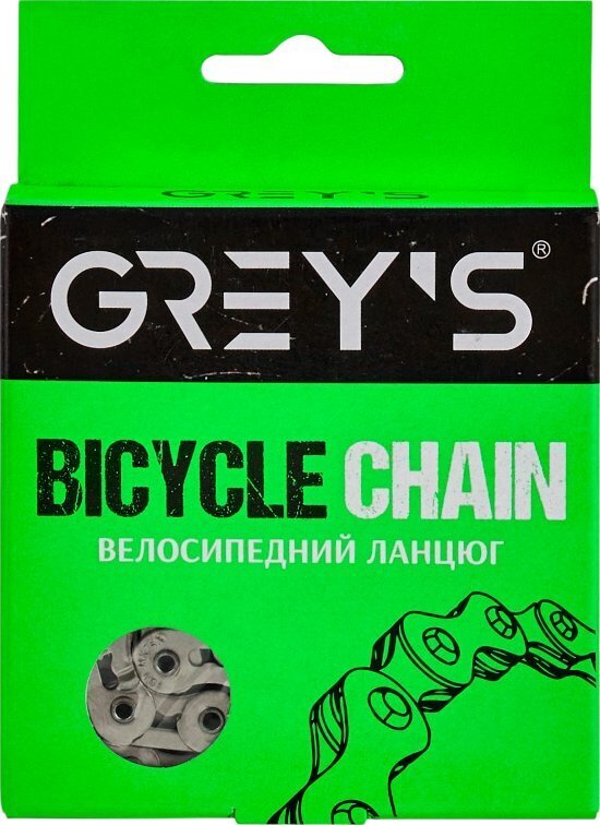 Цепь Grey's MK747L, 1 speed, NP Silver (112 звеньев) GR24050 фото1