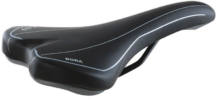 Седло велосипедное Selle Monte Grappa Bora (275x145 мм) черно-серое SMG-30214 фото1