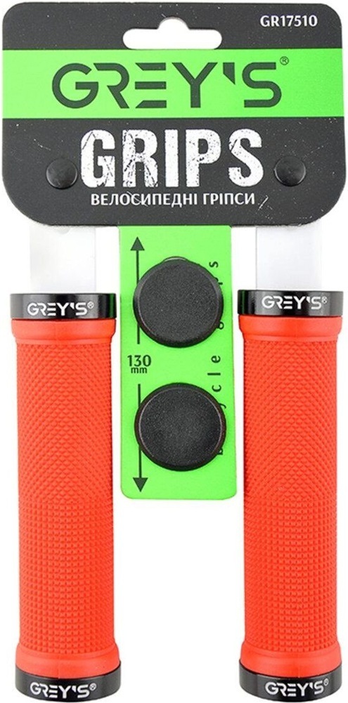 Грипси керма Grey's (130 мм, замок двосторонній, червоні) GR17510 фото1