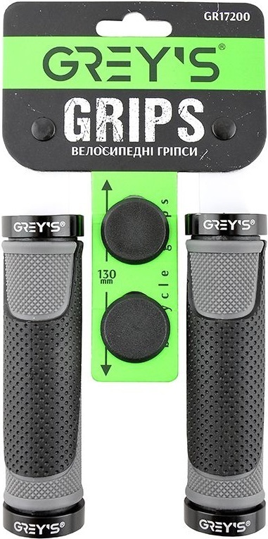 Грипси керма Grey's (130 мм, замок двосторонній, чорні) GR17200 фото1