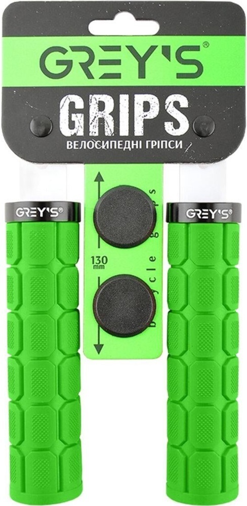 Грипси керма Grey's (130 мм, замок односторонній, із заглушками) GR17320 фото1