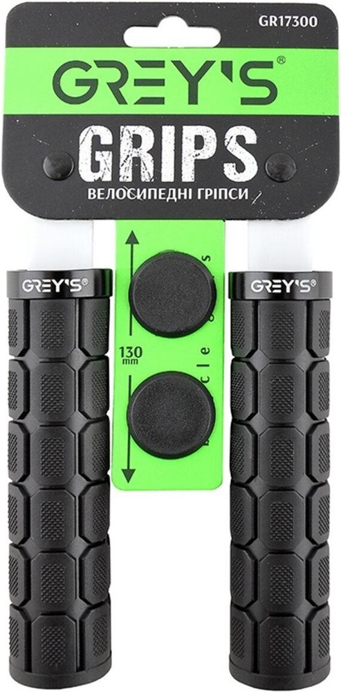 Грипси керма Grey's (130 мм, замок односторонній, чорні) GR17300 фото1