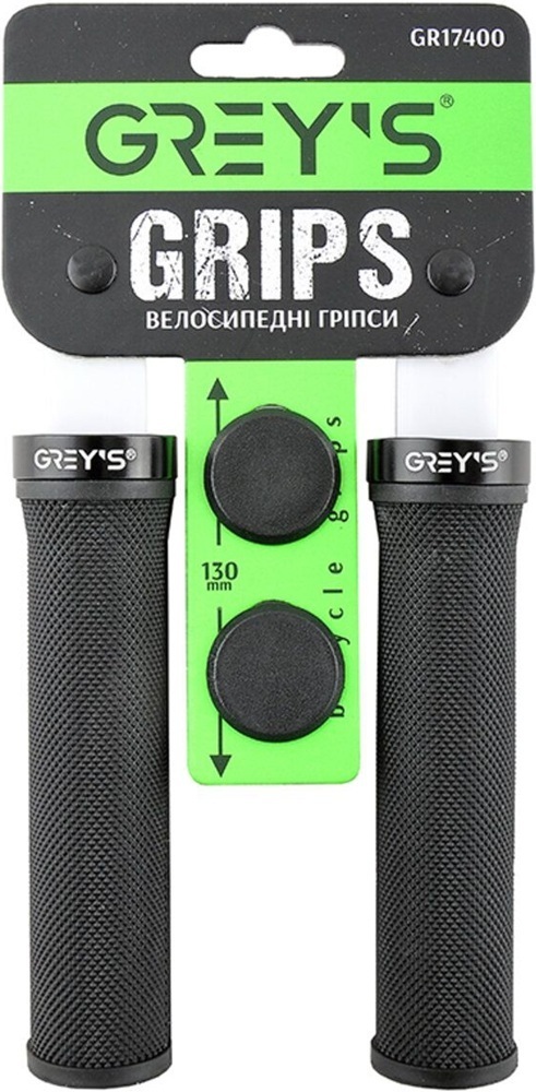 Грипси керма Grey's (130 мм, замок односторонній, чорні) GR17400 фото1