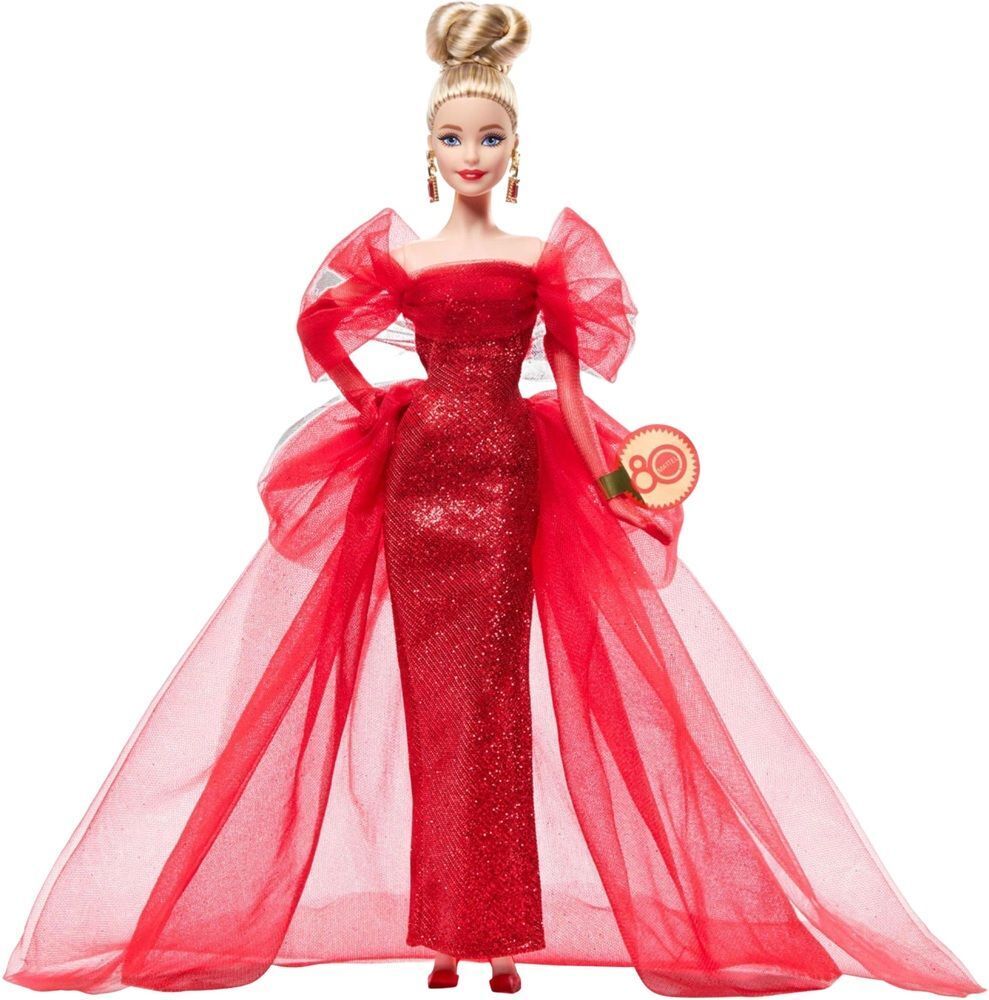 Коллекционная кукла Barbie "Ruby Red" к 80-летию Mattel – блондинка (JBJ17) фото1