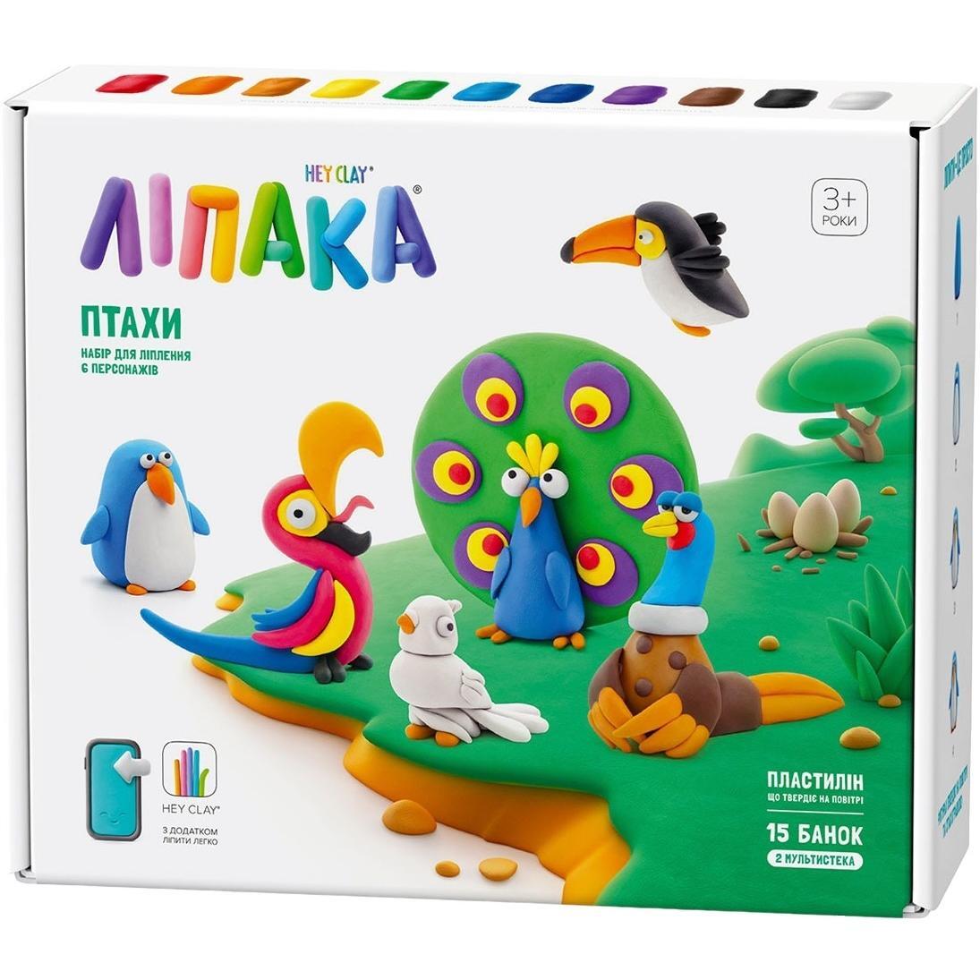 Меганабір пластиліну, що самостійно твердіє, Lipaka Птахи (15013-UA01)фото1