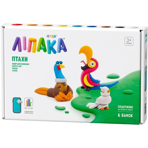 

Набор самостоятельно твердеющего пластилина Lipaka Птицы: Попугай Ара, Фазан, Голубь (60025-UA01)