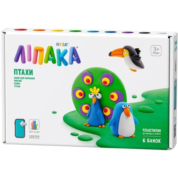 

Набор самостоятельно твердеющего пластилина Lipaka Птицы: Пингвин, Павлин, Тукан (60026-UA01)