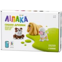 Набір пластиліну Lipaka Собаки-друзяки: Комондор Муді, Бульдог Гіпно, Пудель Поппі (60057-UA01)