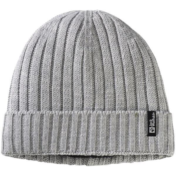 Шапка Jack Wolfskin Rib Knit Beanie 1907122-6110 сірий меланжфото