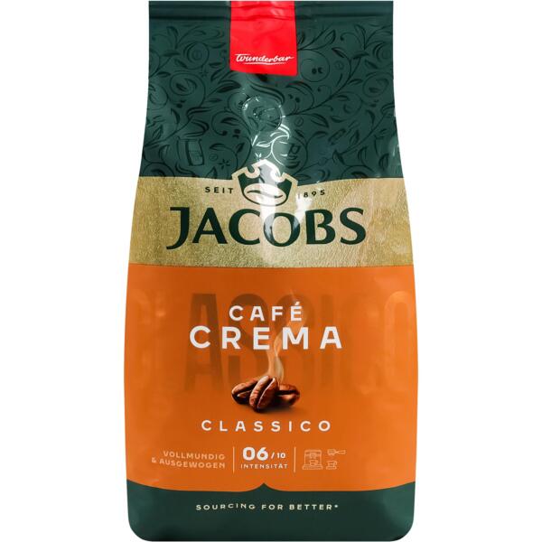 

Кофе Jacobs зерна, 1000г, Crema Classico, купаж арабика/робуста