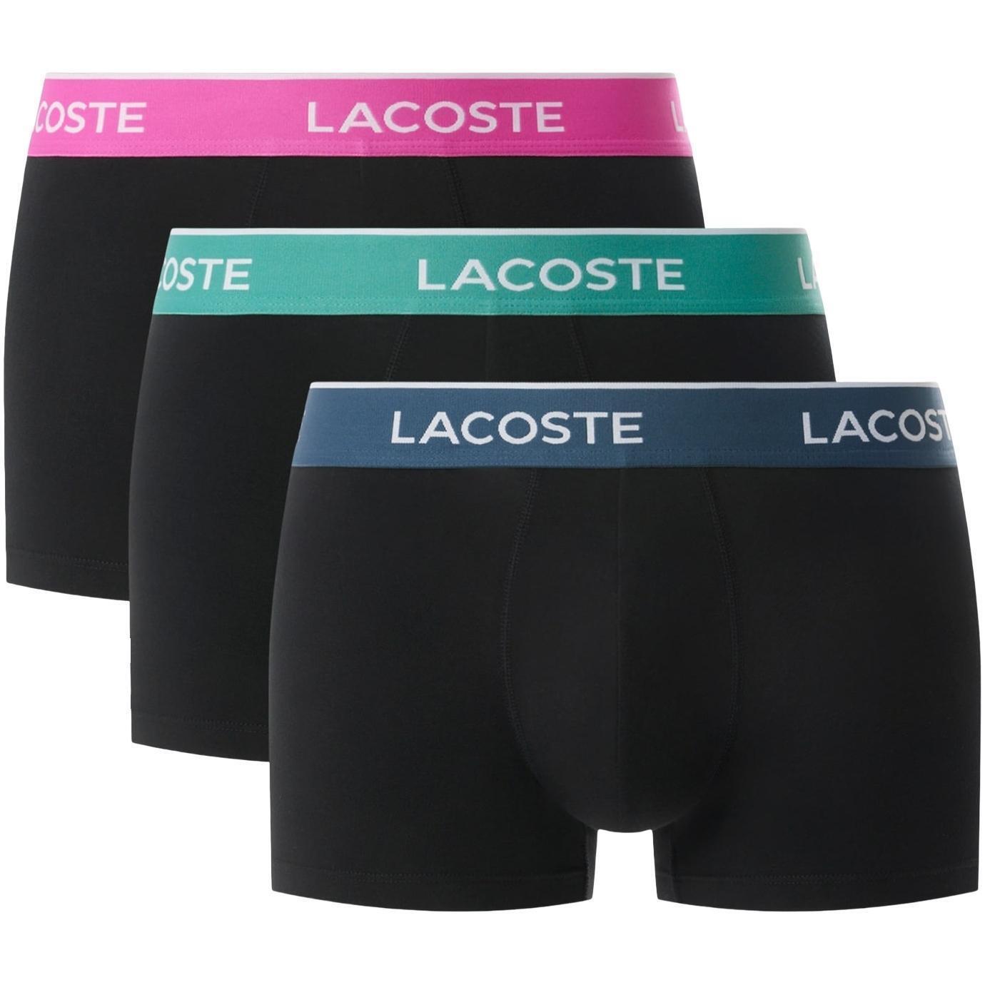 Набір чоловічих трусів Lacoste Underwear 5H1297-EIH 3шт. S чорніфото1